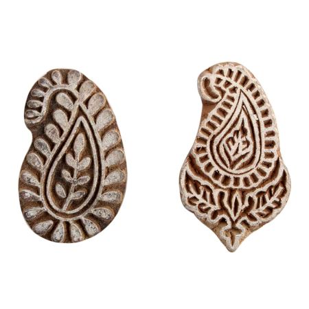 Set of 2 Piece New Mix Wooden Printing Block